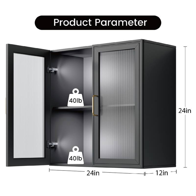 Versatile Wall Cabinets with Acrylic Glass Door