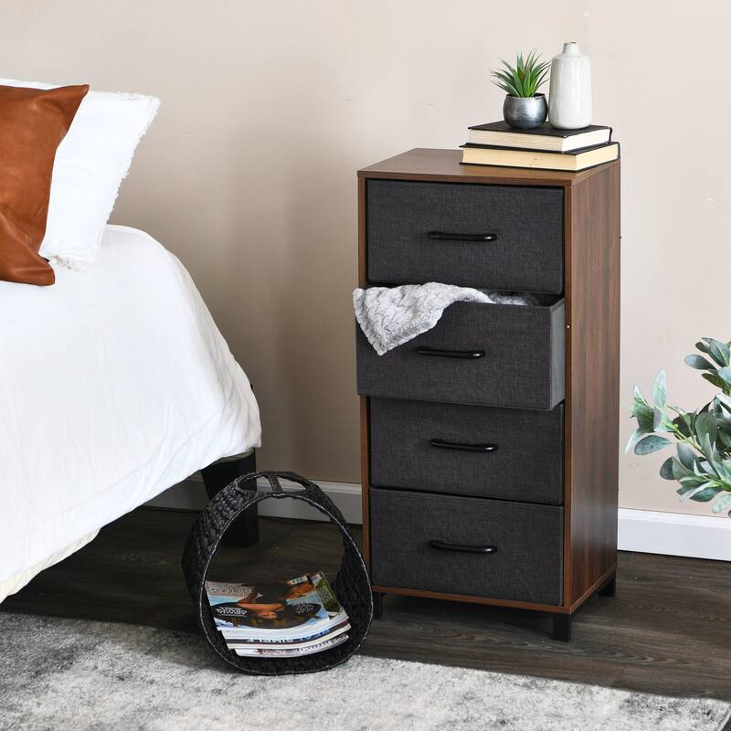 Household Essentials Dresser Tower Chest with 4 Storage Drawers