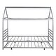 preview thumbnail 5 of 10, Silver Twin Size Metal House Shape Platform Bed With Trundle