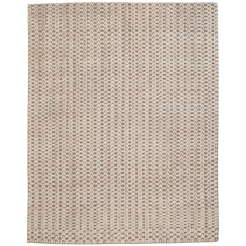 Terra by Obeetee Durian Hearth Neutral Rug - Lavender/Ivory - 2'6" x 8'