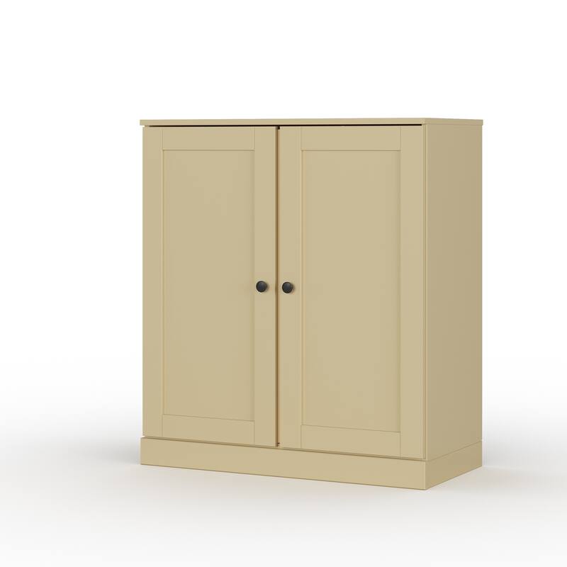 Palace Imports 100% Solid Wood 32" Bathroom Storage Cabinet with Shaker Doors, 2-Drawers and Adjustable Shelves