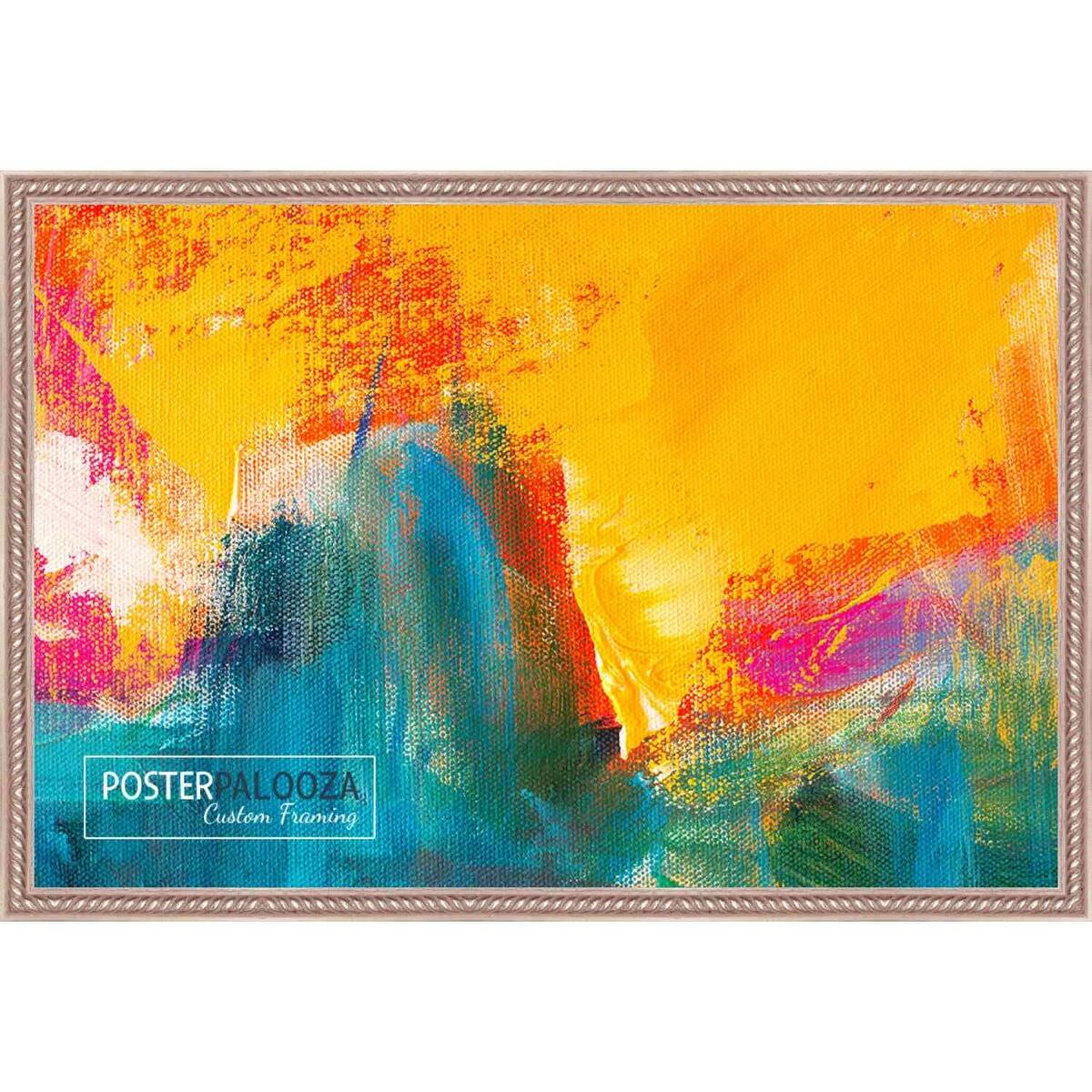 15x11 Ornate Silver Complete Wood Picture Frame with UV Acrylic, Foam Board Backing, & Hardware