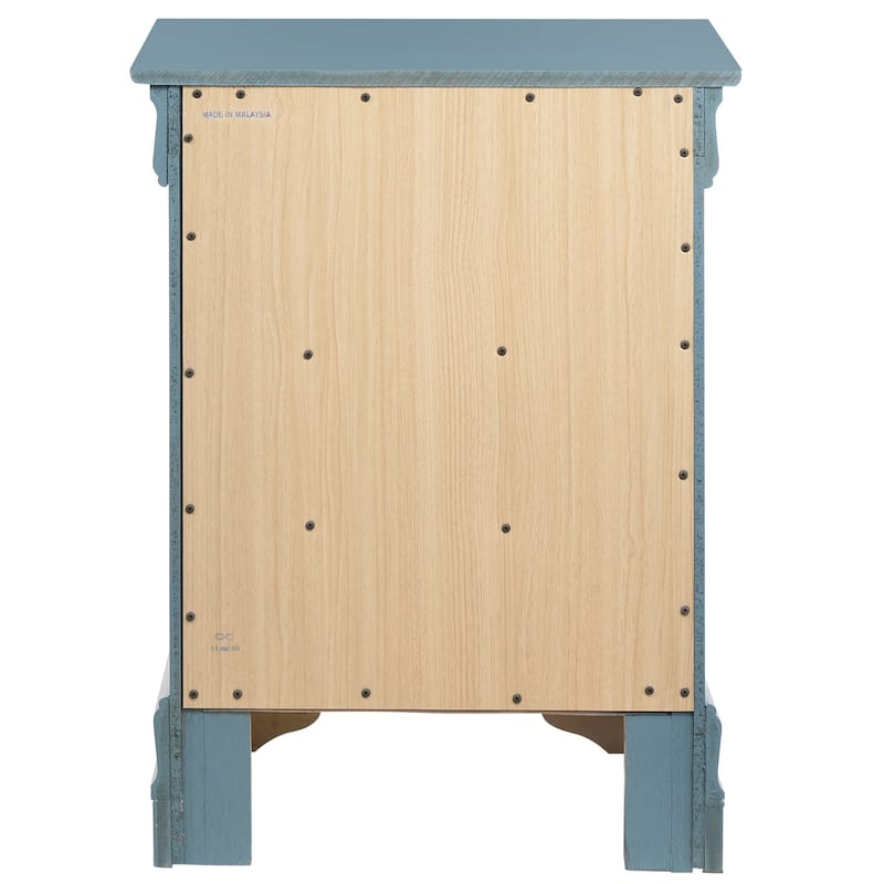 3-Drawer Wood Nightstand - 29" - Blue