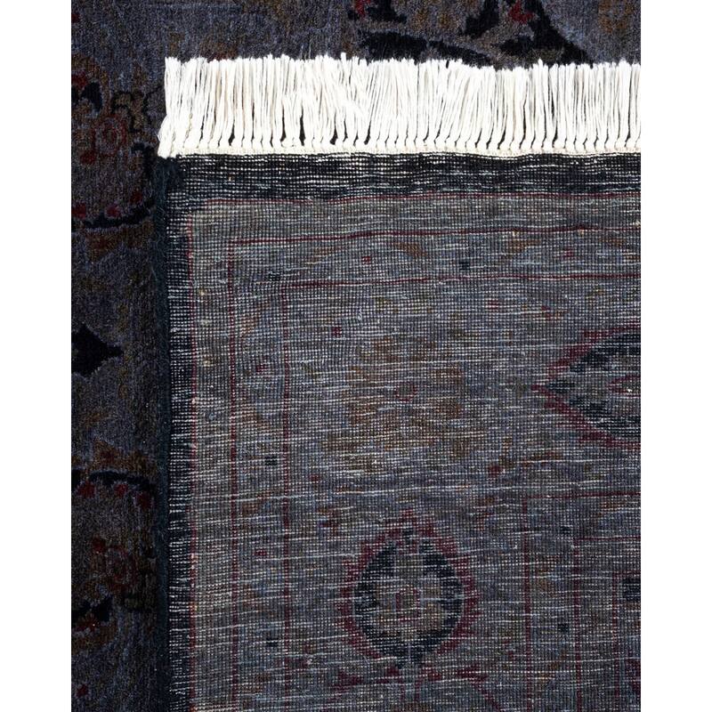Overton Hand Knotted Wool Vintage Inspired Modern Contemporary Overdyed Gray Area Rug - 4' 8" x 6' 8"