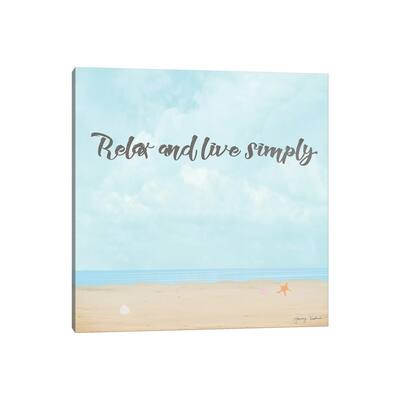iCanvas "Relax & Live Simply" by Tammy Kushnir Canvas Print