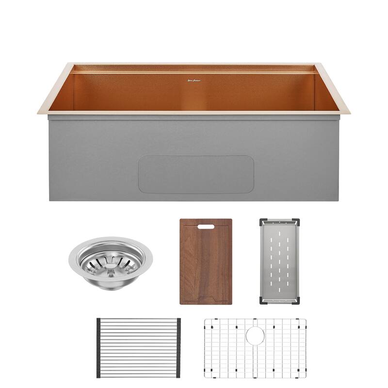 Swiss Madison SM-KU801 Tourner 32" Undermount Single Basin Stainless - Rose Gold
