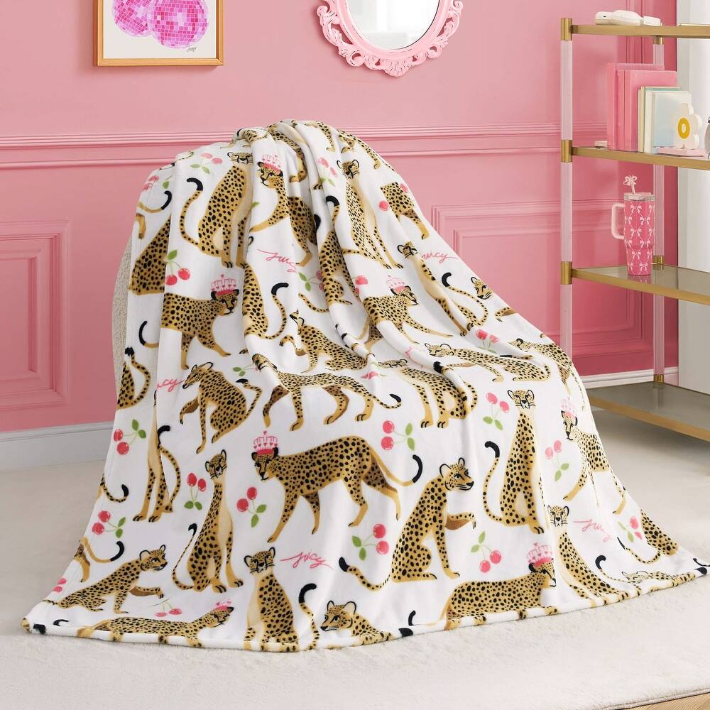 Juicy Couture 50"x70" Plush Kids Throw Blankets