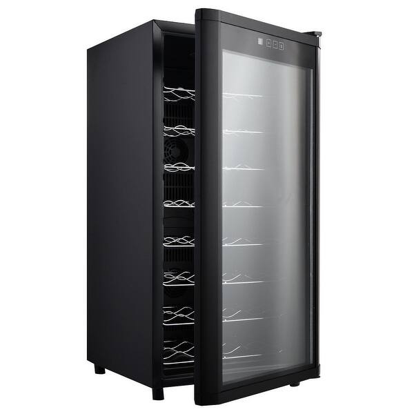 Shop Costway 32 Bottles Wine Cooler Fridge Cellar Storage Holder