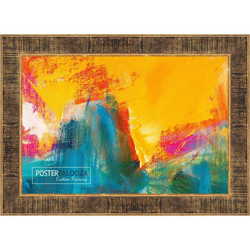 14x11 Distressed/Aged Black Complete Wood Picture Frame with UV Acrylic, Foam Board Backing, & Hardware