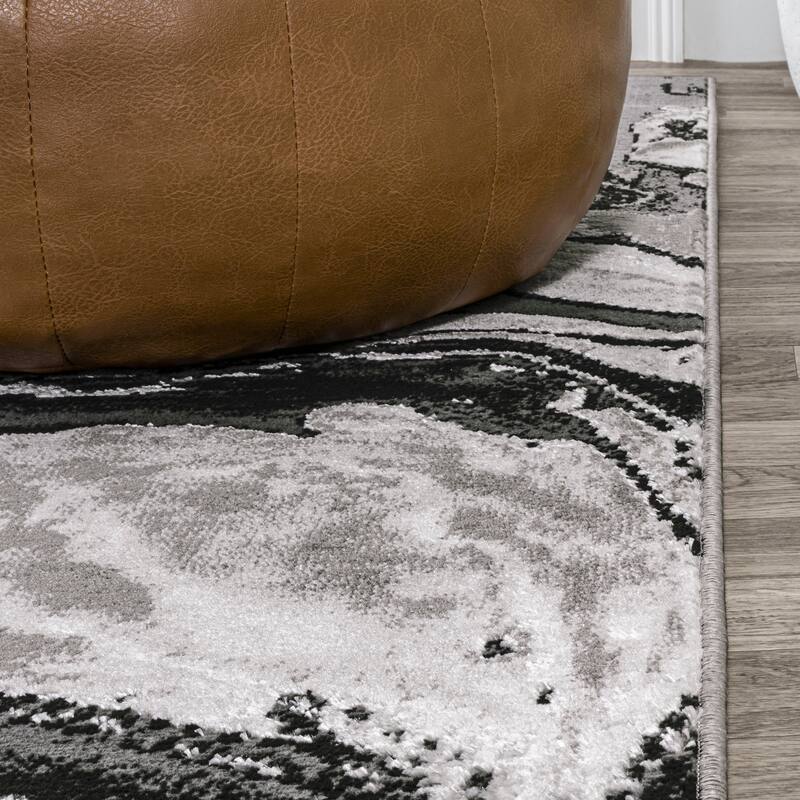 JONATHAN Y Batten Marbled Abstract Area Rug