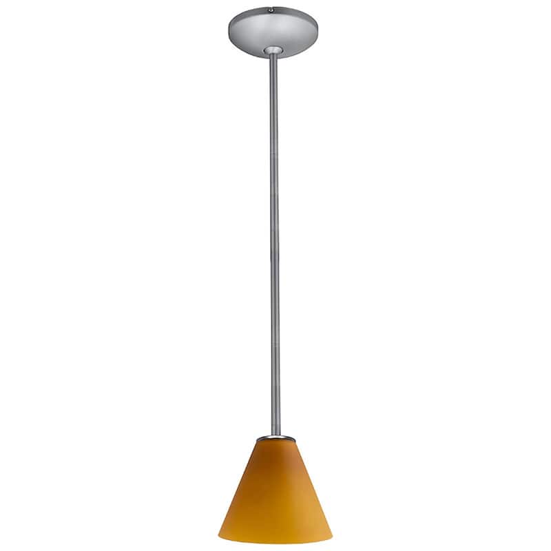Access Lighting Martini 1 Light LED Pendant - 7" Wide with Amber Glass