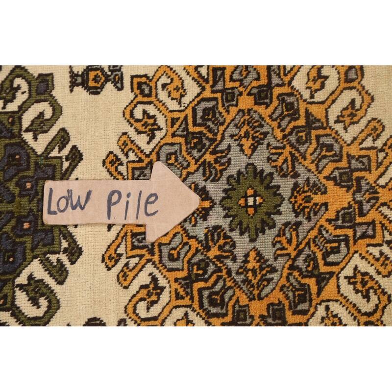 Traditional Geometric Bakhtiari Persian Area Rug Handmade Wool Carpet - 3'7" x 5'4"