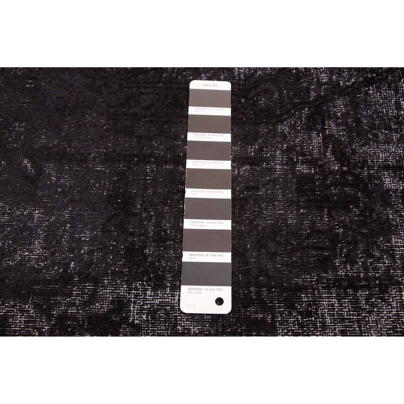 ECARPETGALLERY Hand-knotted Color Transition Black Wool Rug - 9'5 x 13'0