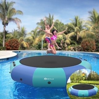 10FT Inflatable Water Bouncer Splash Padded Water Trampoline