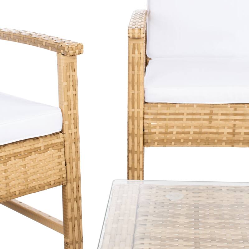 SAFAVIEH Outdoor Diya 4-Piece Patio Set - 43W x 31D x 26H
