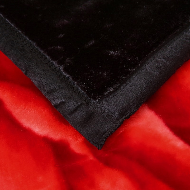 Reversible Mink Blanket Fluffy Fleece Blanket Different Pattern in Each Side