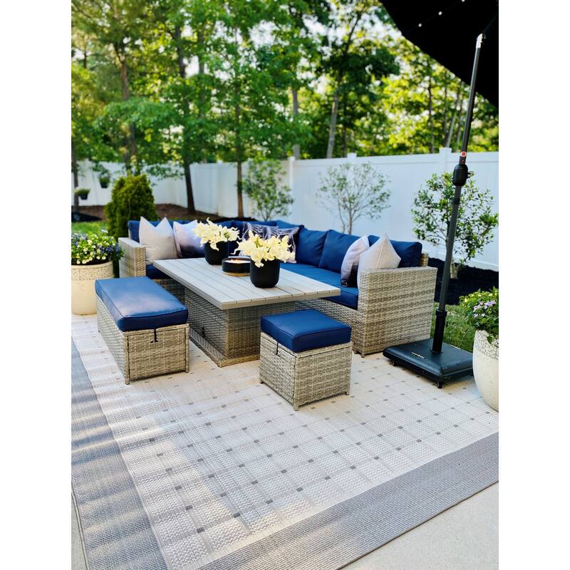 SAFAVIEH Bermuda Washable Jasenka Indoor/ Outdoor Waterproof Rug