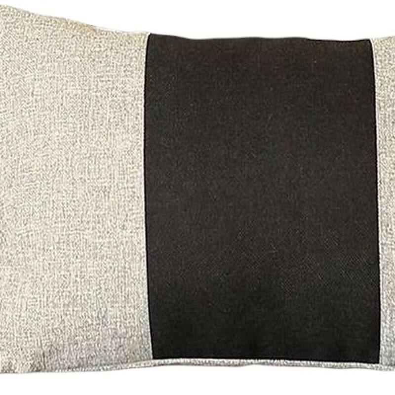 HomeRoots Set of Two 12" X 20" Black And Gray Lumbar Throw Pillows
