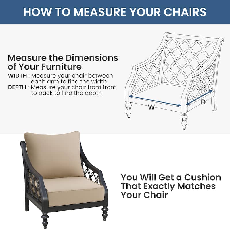 Crestlive Products Outdoor Premium Deep Seat Cushion Set