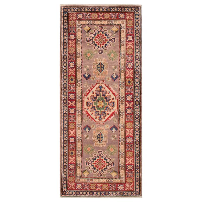 ECARPETGALLERY Hand-knotted Uzbek Ghazni Brown Wool Rug - 2'9 x 6'6 - Brown - 2'9 x 6'6