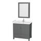 Option Dark Gray / Carrara Cultured Marble Top / Brushed