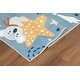 preview thumbnail 6 of 5, Kids Collection Stars, Planets, & Cheerful Animals Navy Rug