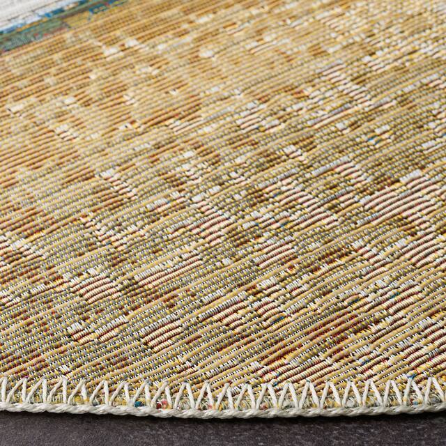 SAFAVIEH Barbados Tokiko Tropical Indoor/ Outdoor Waterproof Patio Backyard Rug