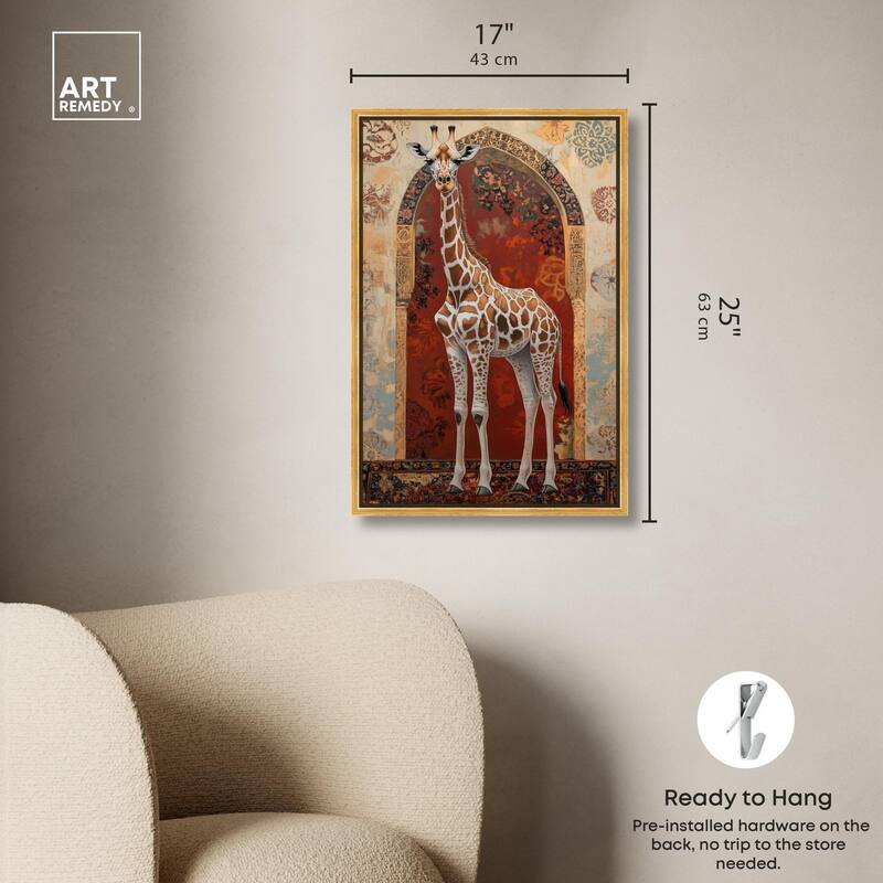 Giraffe Archway Canvas by Art Remedy