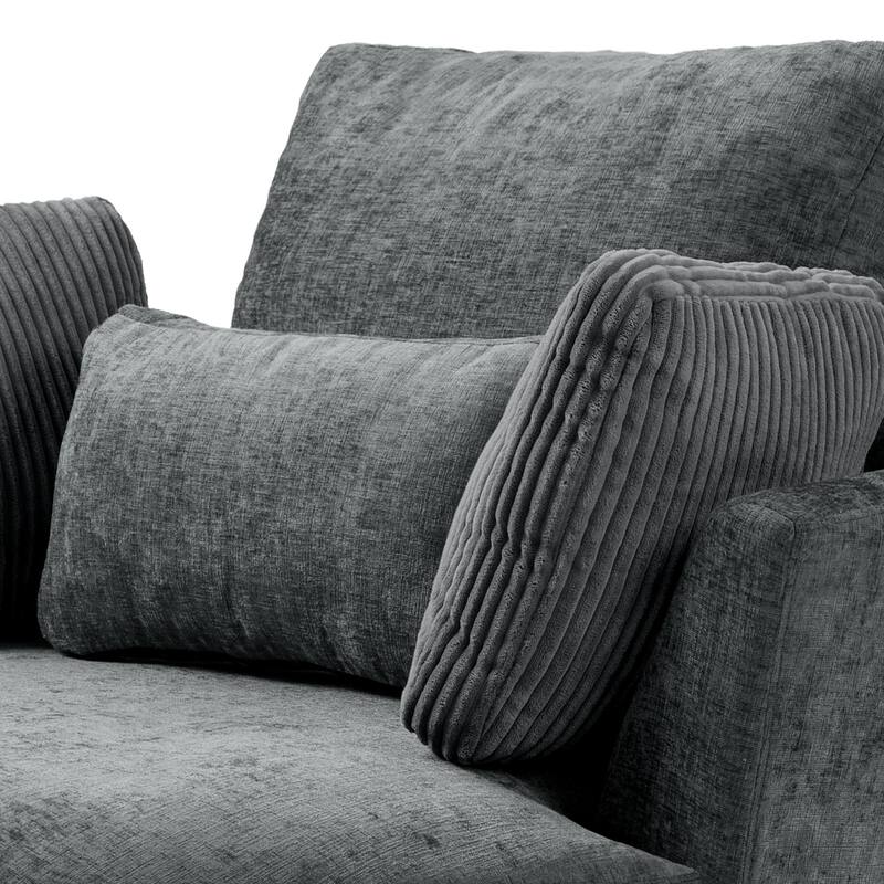 Modern Swivel Chair with Pillows for living room
