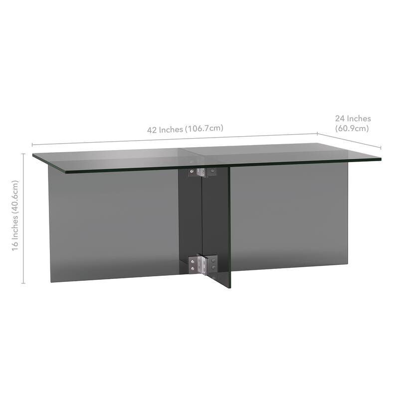 Silver Orchid Carlisle Glass Coffee Table