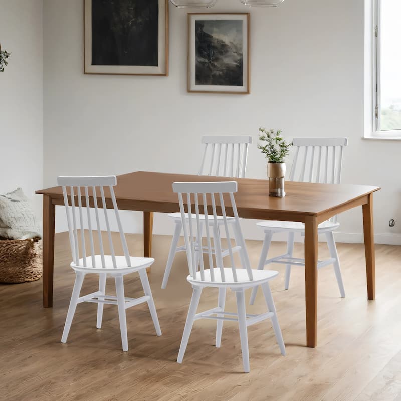 Windsor 17"Wide Spindle Dining Chairs - Set of 4 - White