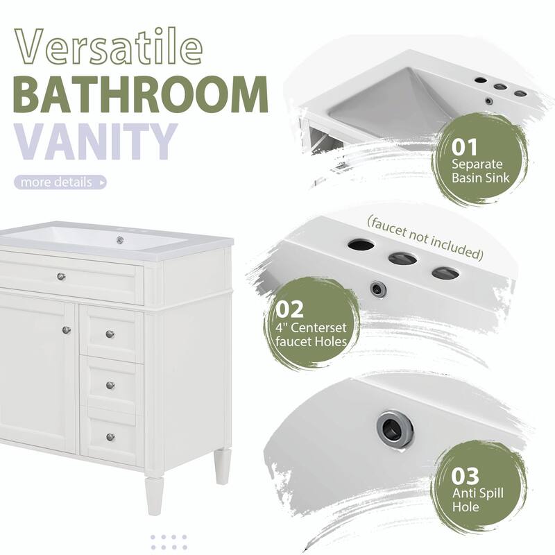 30'' Bathroom Vanity Set with Mirror Cabinet