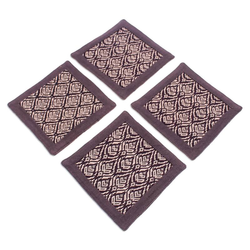 Novica Handmade Chocolate Sensations Cotton Coasters (Set Of 4)
