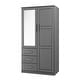 preview thumbnail 19 of 32, Palace Imports 100% Solid Wood Metro Wardrobe Armoire with Solid Wood or Mirrored Doors