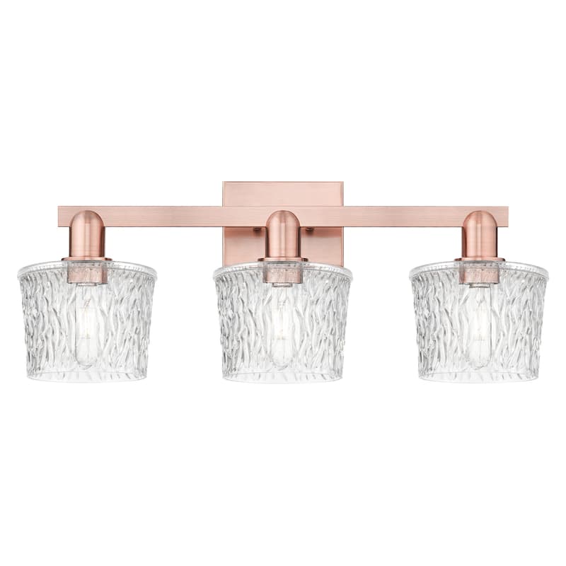 Innovations Lighting 716-3W-11-26 Niagara Vanity Niagara 3 Light 26" - Antique Copper / Clear