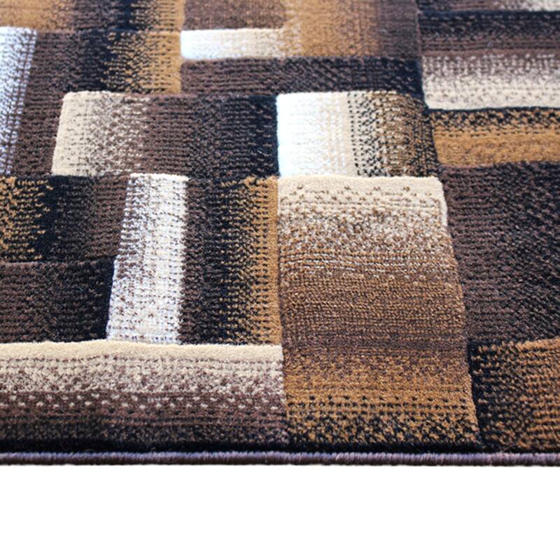 Modern Geometric Style Color Blocked Indoor Area Rug