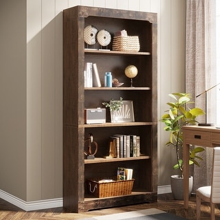 70.9-inch Tall Bookcase Bookshelf for Study Living Room - Bed Bath ...