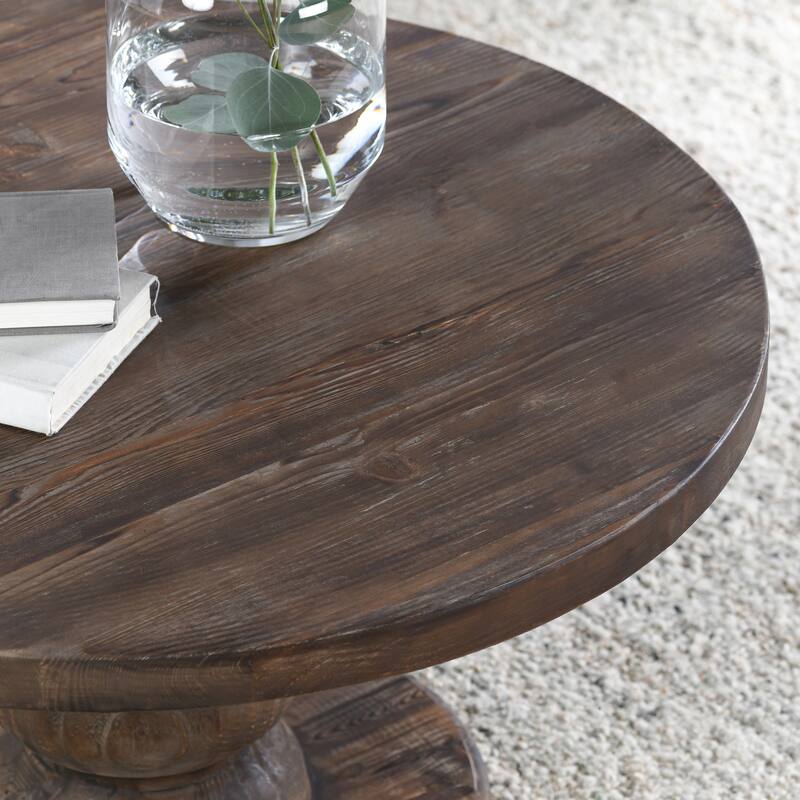 Carolina Reclaimed Wood Round Coffee Table by Kosas Home