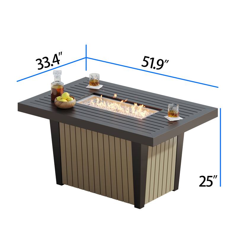 Corvus Babylon 1-piece Outdoor Fire Pit Table with Lid