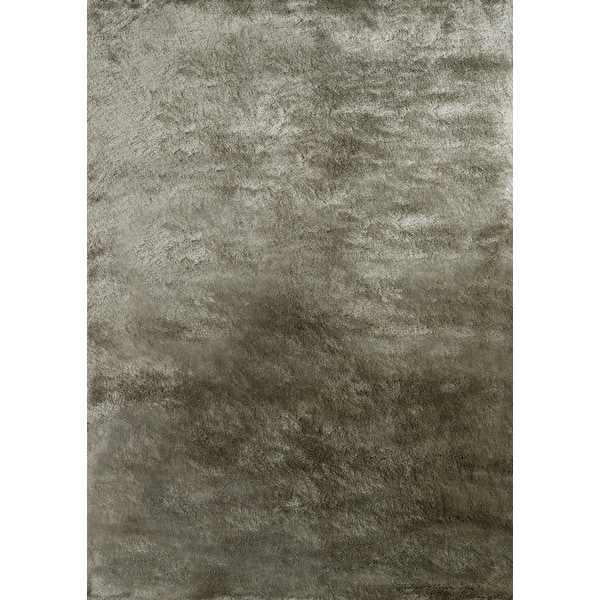 Momeni Rugs LSHAGLS-01CAR2030 Luster Shag Collection Carbon 2 x 3 Hand Tufted High Pile Shag Area Rug