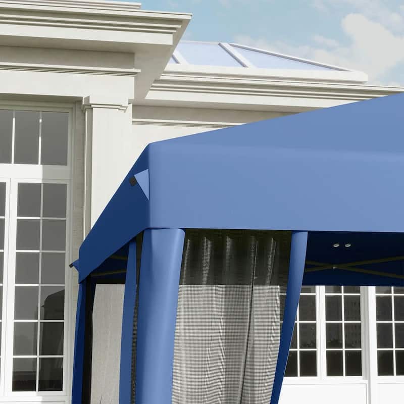 10' x 10' Pop Up Canopy Tent with Netting,Instant Gazebo,Screen House