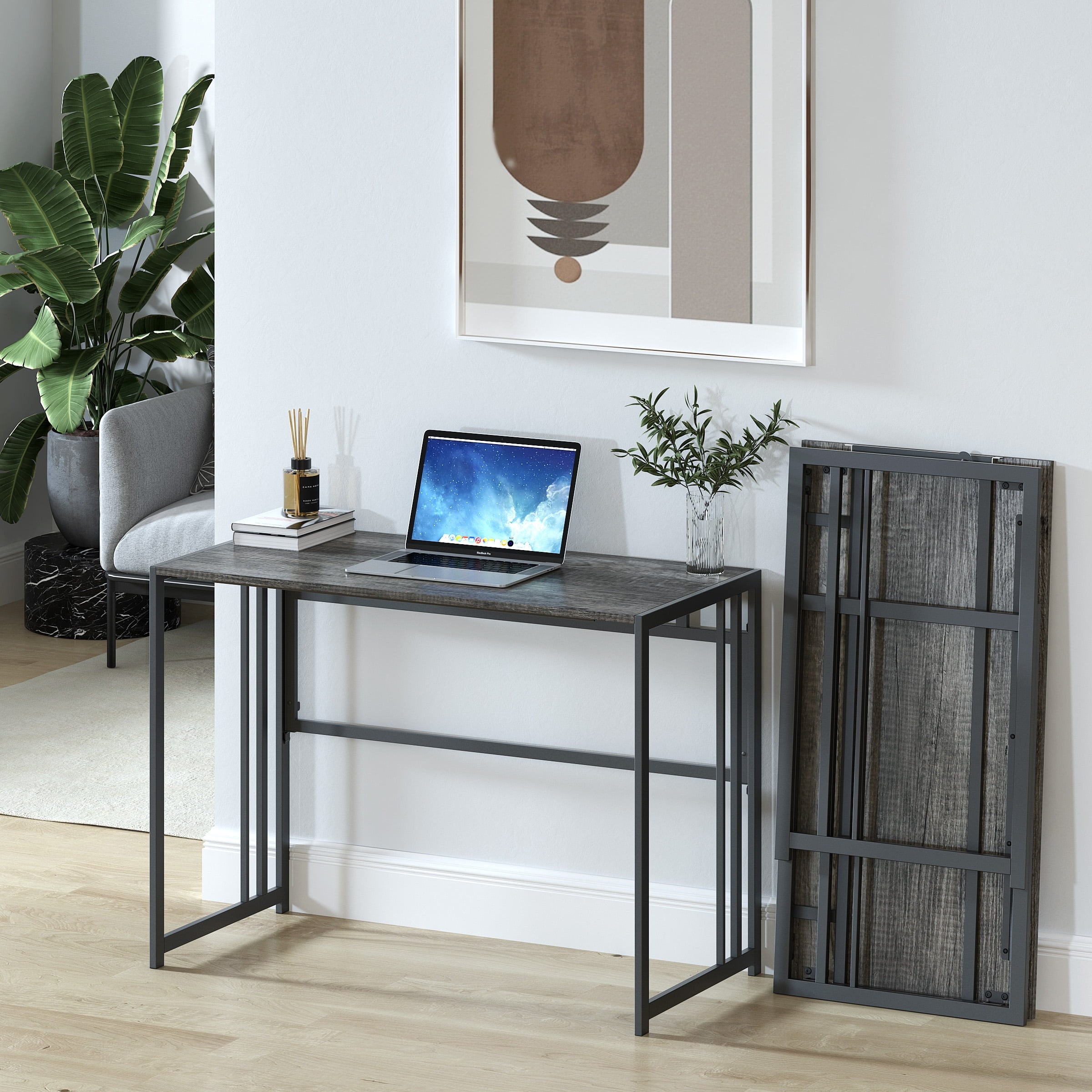 Folding Desk Writing Computer Desk Work Table for Home Office Small Spaces Bed Bath Beyond 37388100