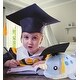 preview thumbnail 6 of 4, DolliBu Blue Narwhal Graduation Plush with Graduation Cap with Tassel - 11.75 inches