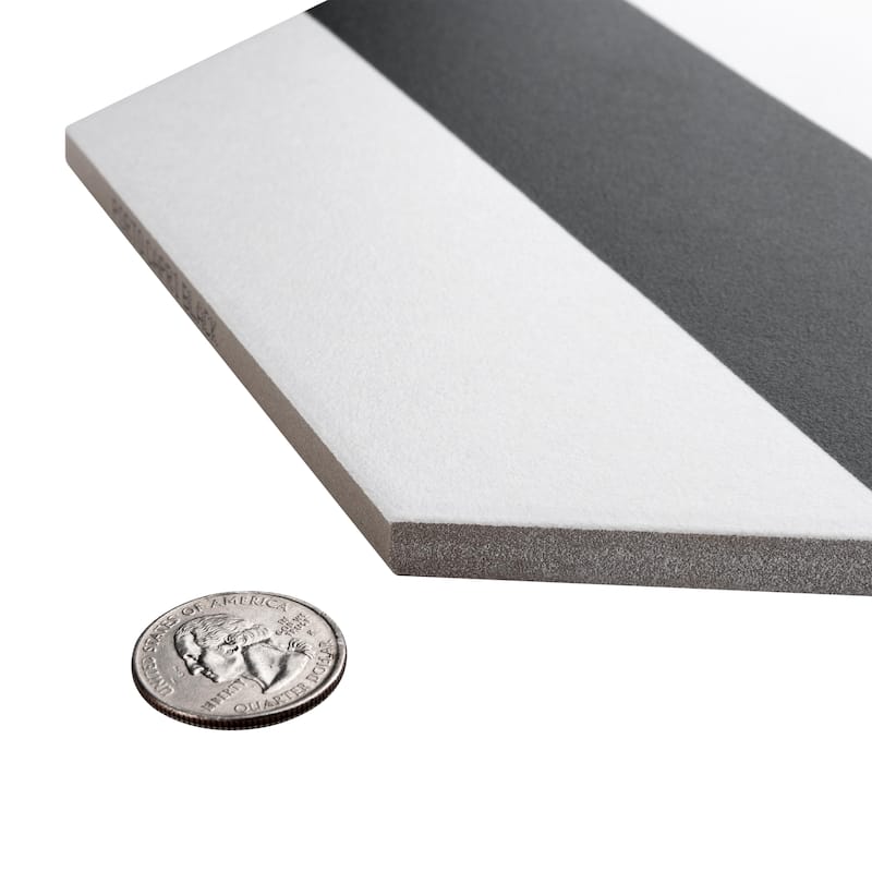 Merola Tile Porto Capri Hex Black 8-5/8" x 9-7/8" Porcelain Floor and Wall Tile