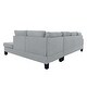 preview thumbnail 3 of 23, Reversible 3-piece Microfiber Suede Sectional Sofa with Ottoman