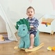 preview thumbnail 8 of 7, Baby Rocking Hors for 3-6 Year Old - Green - 25.25"L x 11.75"W x 21.25"H