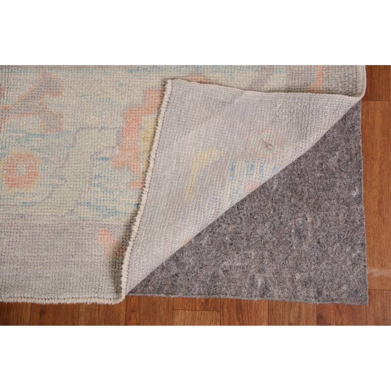 Hand Knotted Oriental 100% Wool Carpet Transitional All-Over Purples Oushak Area Rug - 11' 5'' X 9' 0''