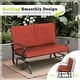 preview thumbnail 32 of 38, Nista 2 Person Outdoor Patio Glider Garden Bench Rocker Chair by Havenside Home