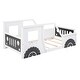 preview thumbnail 12 of 10, Twin Size Classic Car-Themed Platform Bed with Decorative Wheels and Side Doors, Features Sturdy Pine