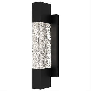Matte Black LED Outdoor Wall Lantern from the Solace Collection